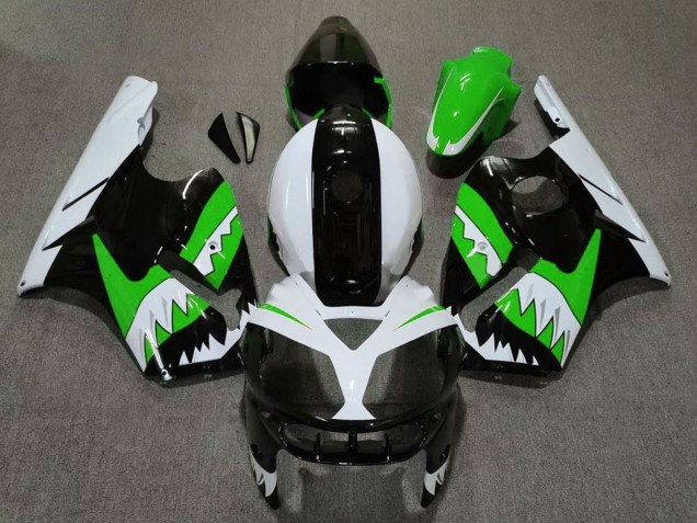 Carena Moto Kawasaki ZX12R 2002-2006 - Verde Nero Bianco Squalo