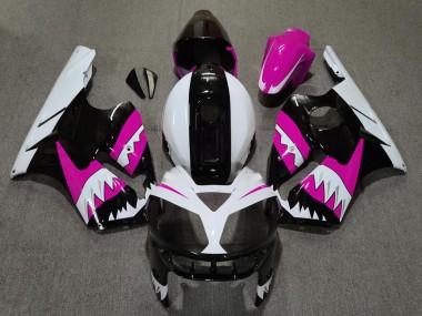 Carena Moto Kawasaki ZX12R 2002-2006 - Rosa Nero Bianco Squalo