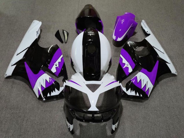 Carena Moto Kawasaki ZX12R 2002-2006 - Viola Nero Bianco Squalo