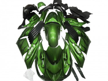 Carena Moto Kawasaki ZX14R 2006-2011 - Verde Nero Fiamma