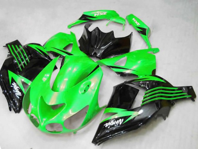 Carene Moto Kawasaki ZX14R ZZR1400 2012-2024 - Verde Nero Lucido Bianco Ninja