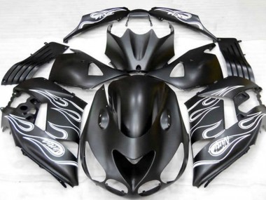 Carena Moto Kawasaki ZX14R 2006-2011 - Nero Opaco Argento Fiamma