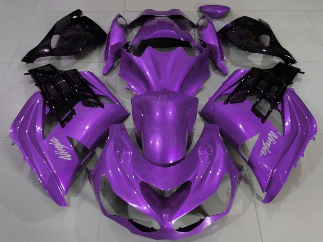 Carena Moto Kawasaki ZX14R ZZR1400 2012-2024 - Viola Nero