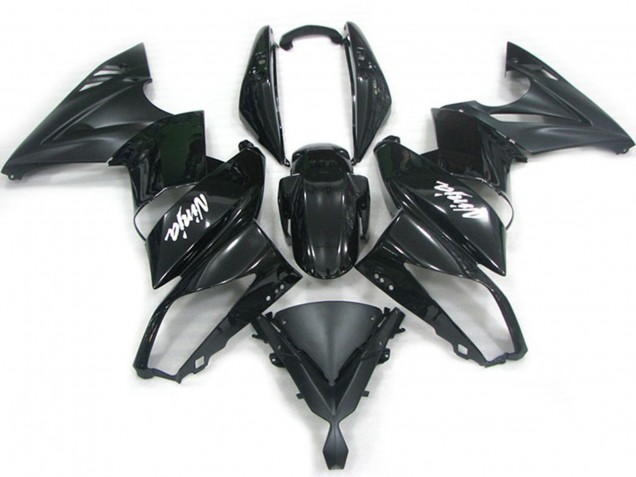 Carena Moto Kawasaki Ninja 650R 2009-2011 - Nero Lucido Nero Opaco Bianco Decal