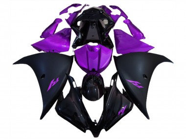 Carena Moto Yamaha R1 2012-2014 - Nero Lucido Nero Opaco Viola