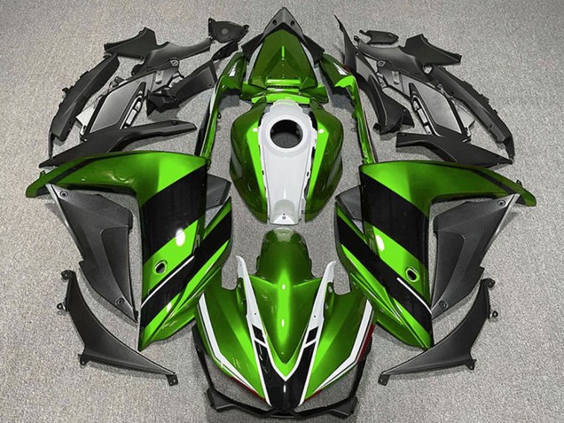 Carena Moto Yamaha R3 2015-2018 - Verde Bianco Nero Lucido