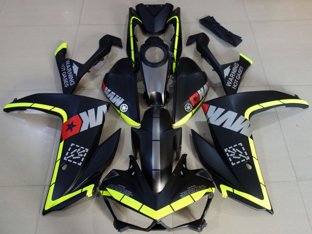 Carena Moto Yamaha R3 2015-2018 - Giallo Grigio Nero Opaco Stella