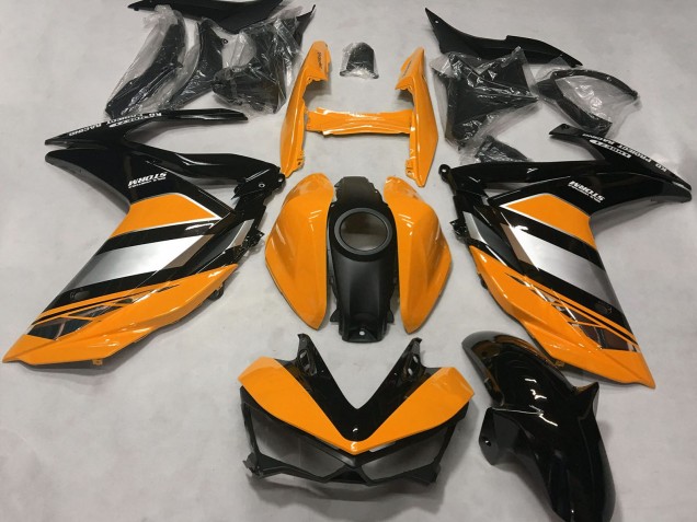 Carena Moto Yamaha R3 2015-2018 - Arancia Argento Nero Lucido