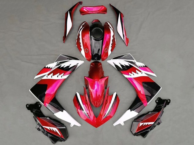 Carena Moto Yamaha R3 2015-2018 - Rosso Bianco Nero Squalo
