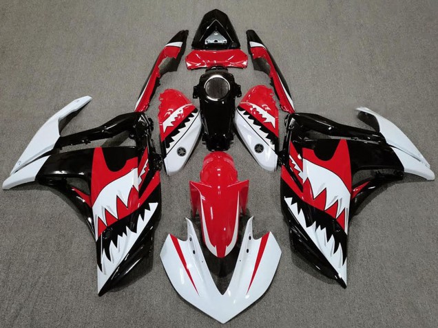 Carena Moto Yamaha R3 2015-2018 - Bianco Rosso Nero Squalo