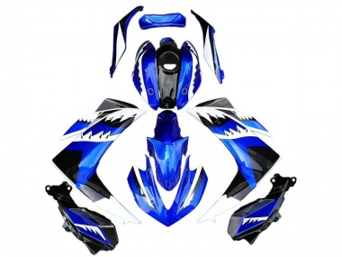 Carena Moto Yamaha R3 2015-2018 - Blu Bianco Nero Squalo