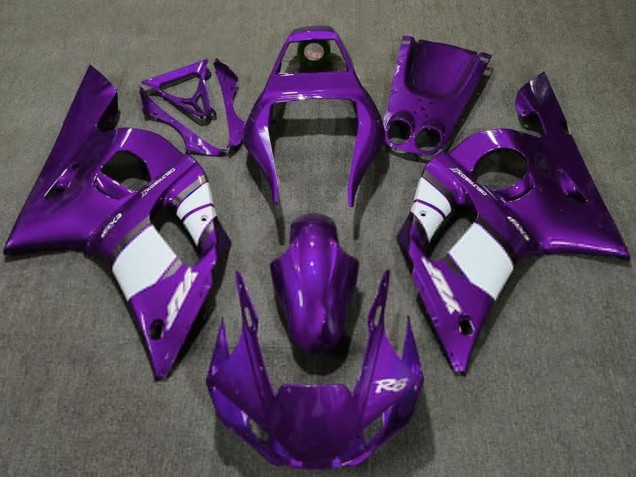 Carena Moto Yamaha R6 1998-2002 - Viola Scuro Bianco