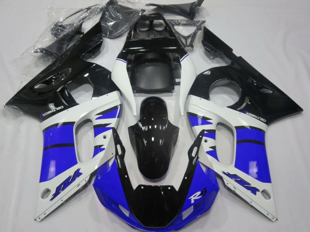 Carena Moto Yamaha R6 1998-2002 - Bianco Blu Nero Lucido
