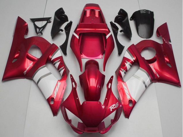 Carena Moto Yamaha R6 1998-2002 - Rosso Bianco