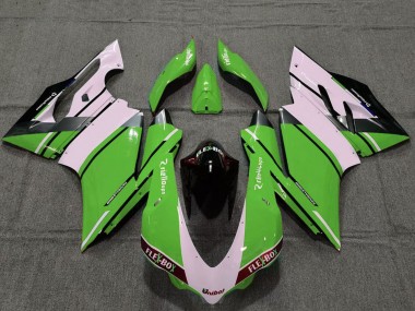 Carena Moto Ducati 959 1299 2015-2020 - Bianco Verde Nero Lucido Unibat Flex-Box OEM Stile