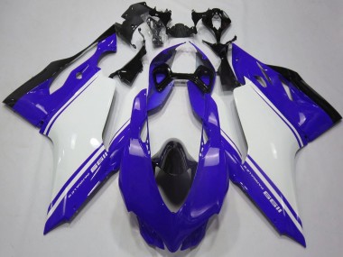 Carena Moto Ducati 1199 2011-2014 - Lucido Blu Bianco Nero