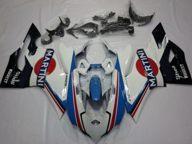 Carena Moto Ducati 1199 2011-2014 - Bianco Azzurro Chiaro Rosso Nero Martini
