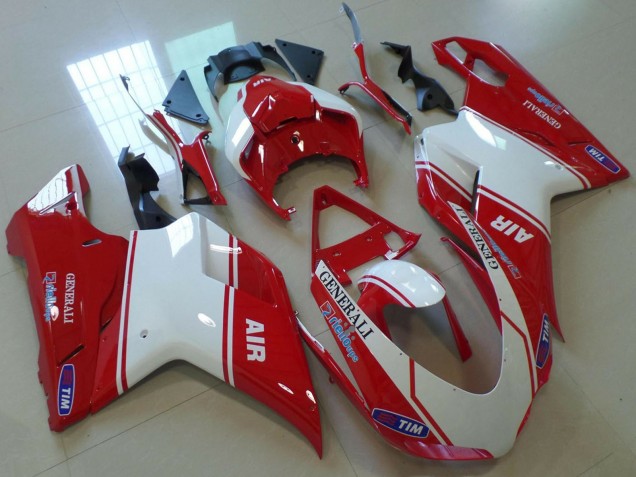 Carena Moto Ducati 848 1098 1198 2007-2014 - Rosso Bianco Air Generali Tim