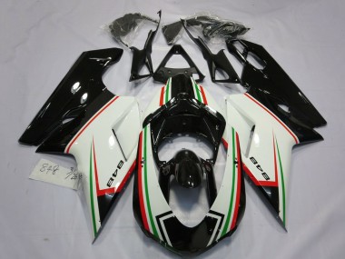 Carena Moto Ducati 848 2007-2014 - Bianco Rosso Verde Nero Lucido