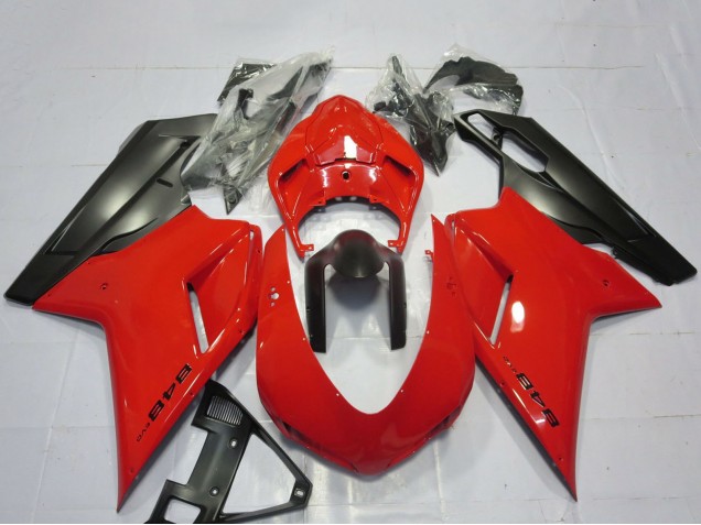Carena Moto Ducati 848 2007-2014 - Rosso Nero Opaco