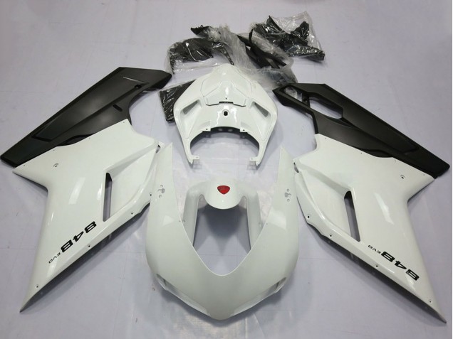 Carena Moto Ducati 848 2007-2014 - Bianco Perla Nero Opaco