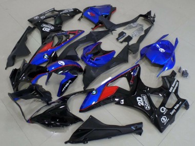 Carena Moto BMW S1000RR 2009-2014 - Blu Rosso Nero Lucido Castrol