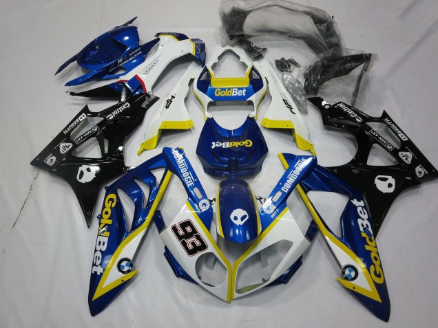 Carena Moto BMW S1000RR 2009-2014 - Bianco Giallo Blu Nero Lucido OroBet 93