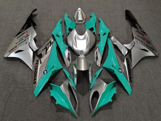 Carena Moto BMW S1000RR 2009-2014 - Argento Verde Teal Nero