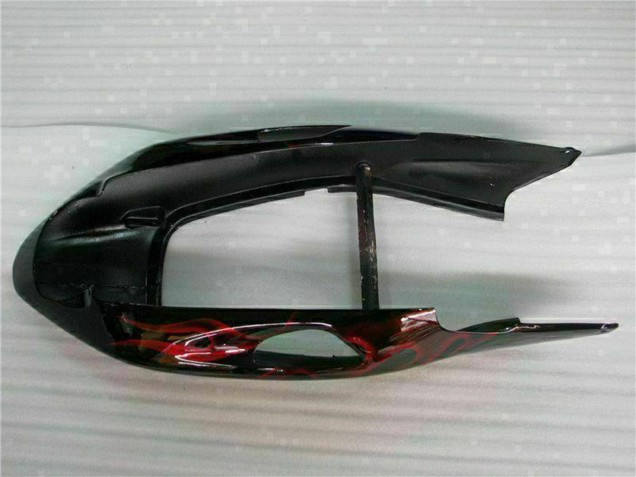 Carena Moto ABS Honda CBR1100XX Blackbird 1996-2007 - Nero Lucido Rosso Fiamma