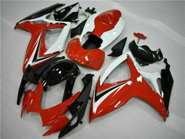 Carene Moto Suzuki GSXR 600/750 2006-2007 - Bianco Rosso Nero Lucido Banda
