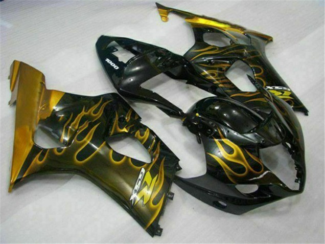 Carene Moto Suzuki GSXR 1000 2003-2004 - Nero Lucido Oro Fiamma