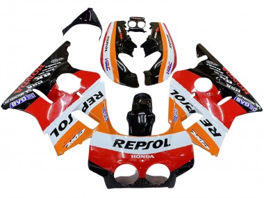 Carena Moto Honda CBR400RR NC23 1987-1989 - Arancia Bianco Rosso Nero Lucido Repsol HRC