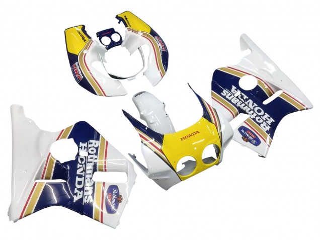 Carena Moto Honda CBR400RR NC23 1987-1989 - Bianco Giallo Blu Rothmans