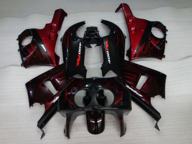 Carena Moto Honda CBR400RR NC29 1990-1999 - Nero Lucido Rosso Fiamma