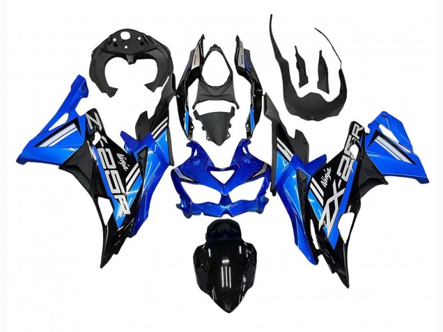 Carena Moto Kawasaki ZX25R ZX-25R 2019-2025 - Blu Bianco Nero Opaco