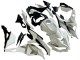 Carena Moto Kawasaki ZX25R ZX-25R 2019-2025 - Bianco Argento Verde Nero Trick Star