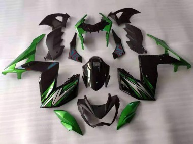Carena Moto Kawasaki Z250/Z300 2015-2016 - Verde Nero Bianco