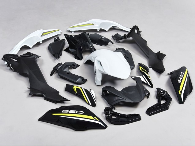 Carena Moto Kawasaki Ninja Z650 2017-2019 - Nero Bianco Giallo