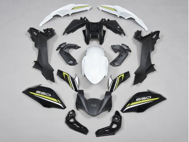 Carena Moto Kawasaki Ninja Z650 2017-2019 - Nero Bianco Giallo