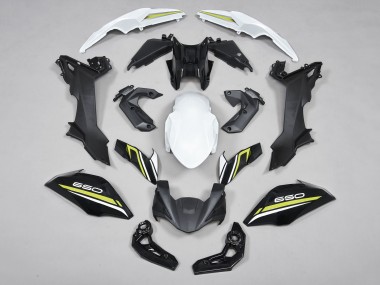 Carena Moto Kawasaki Ninja Z650 2017-2019 - Nero Bianco Giallo
