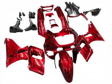 Carena Moto Kawasaki ZZR400 1993-2007 - Rosso Nero Fiamma