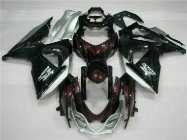 Carene Moto Suzuki GSXR 1000 2009-2016 - Nero Lucido Argento Bianco