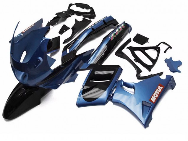 Carena Moto Kawasaki ZZR600 1998-2003 - Blu Nero Rosso Motul