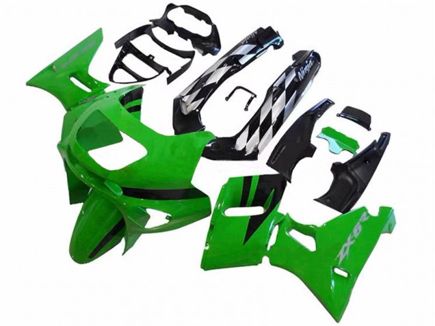 Carena Moto Kawasaki ZZR400 1993-2007 - Verde Nero Lucido
