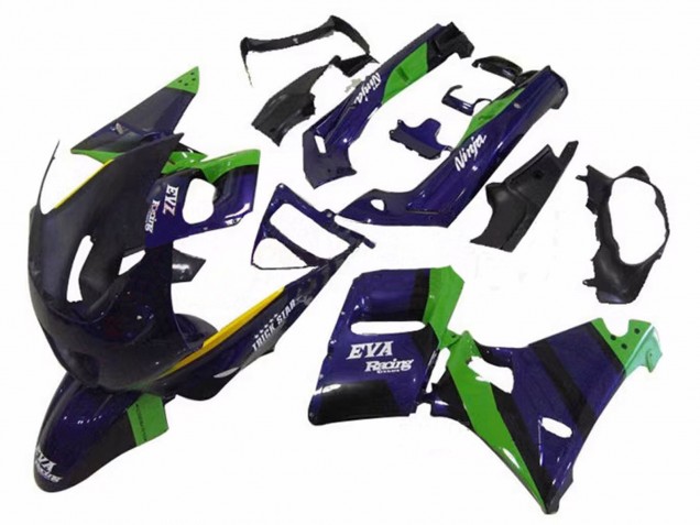 Carena Moto Kawasaki ZZR600 1998-2003 - Verde Blu Scuro Viola Trick Star Eva Corsa