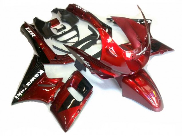 Carena Moto Kawasaki ZZR600 1998-2003 - Rosso Nero Lucido