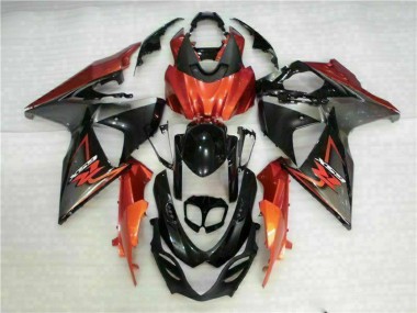 Carene Moto Suzuki GSXR 1000 2009-2016 - Arancia Nero Lucido