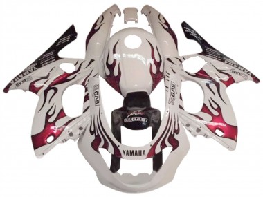 Carena Moto Yamaha YZF600R Thundercat 1996-2007 - Bianco Rosso Scuro