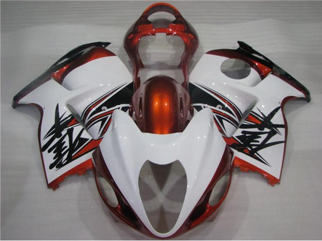 Carene Moto Suzuki GSXR 1300 Hayabusa 1996-2007 - Bianco Arancia Nero