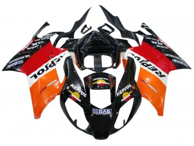 Carena Moto Aprilia RSV1000 2003-2006 - Arancia Bianco Rosso Nero Repsol